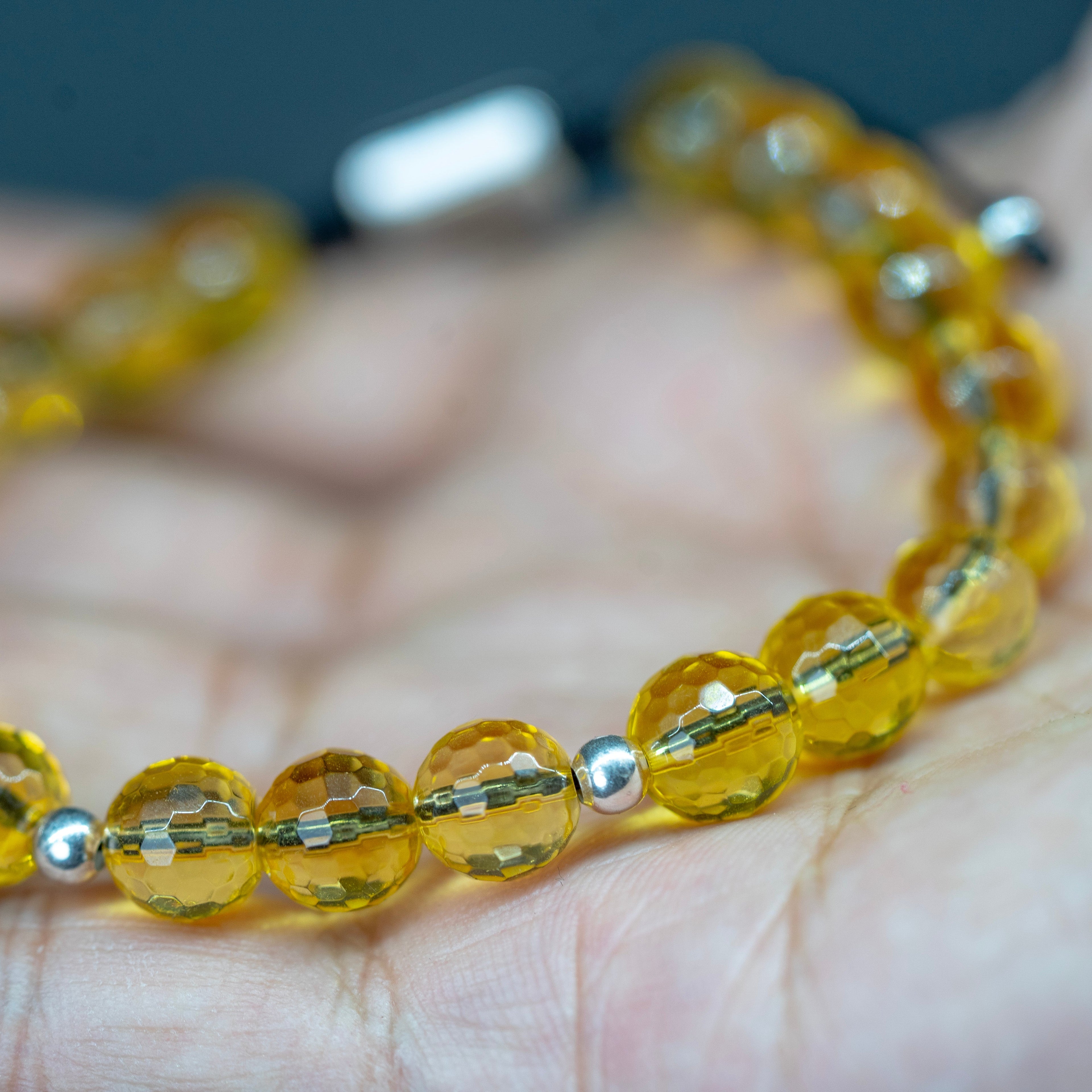 Pulsera citrino facetado