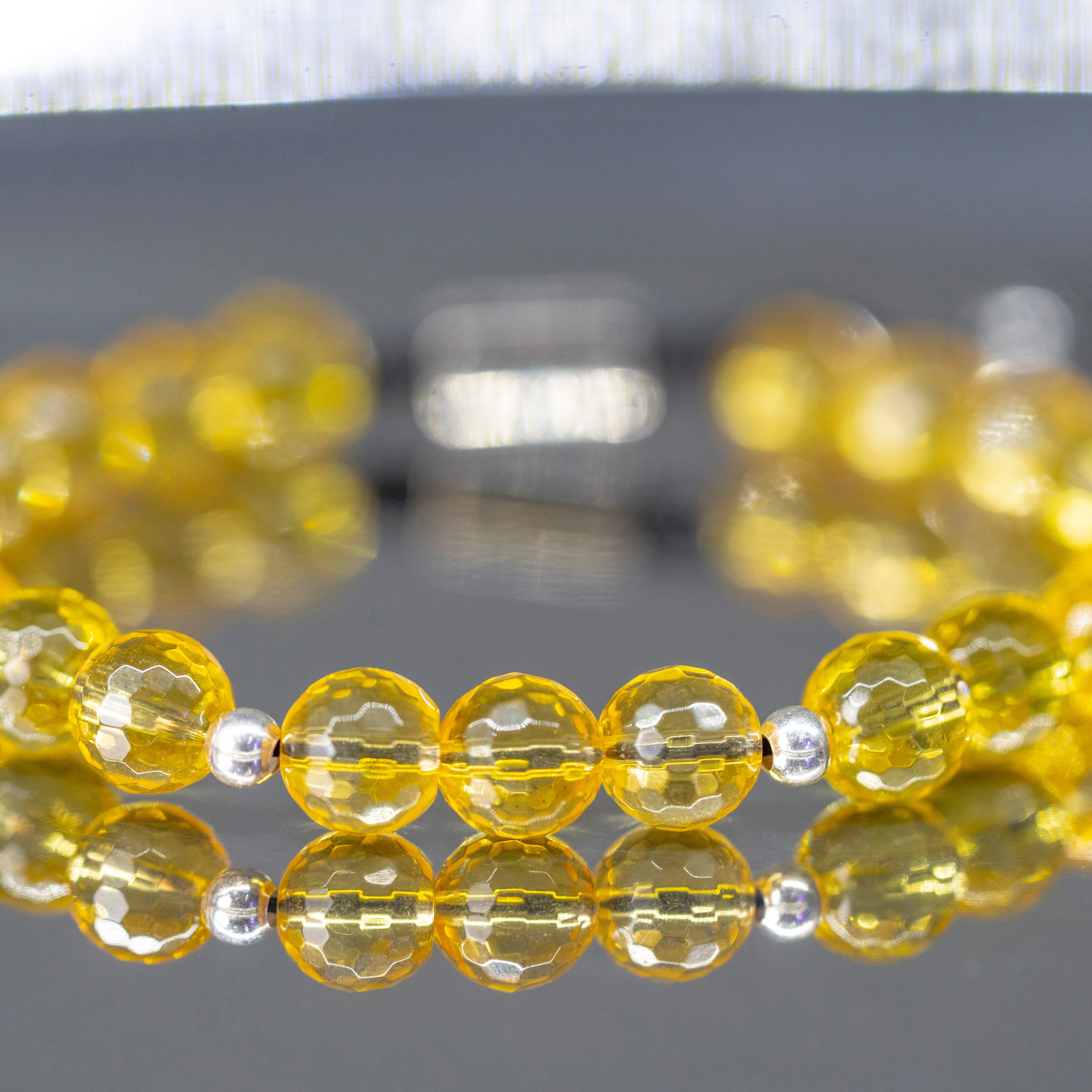 Pulsera citrino facetado