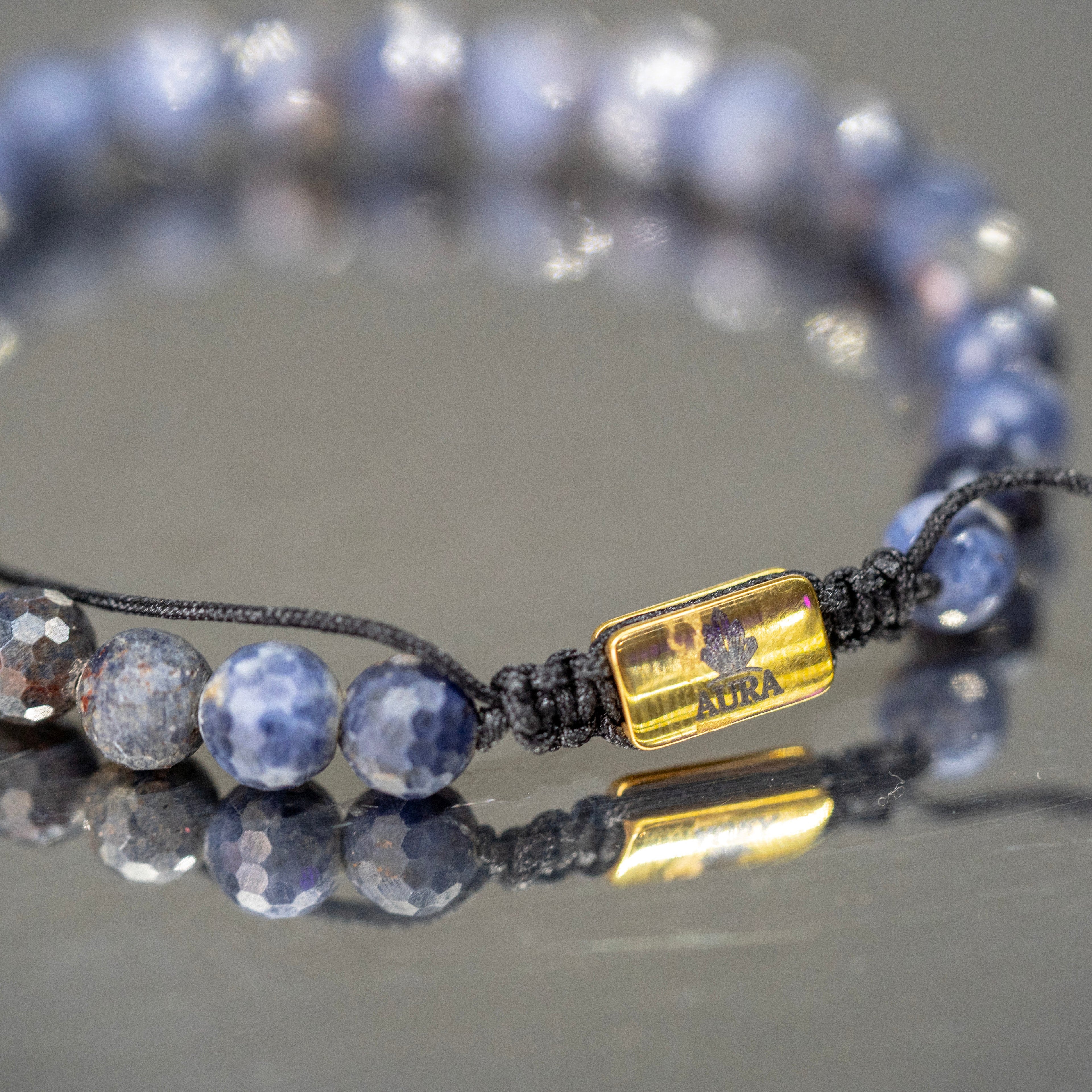 Pulsera zafiro facetado