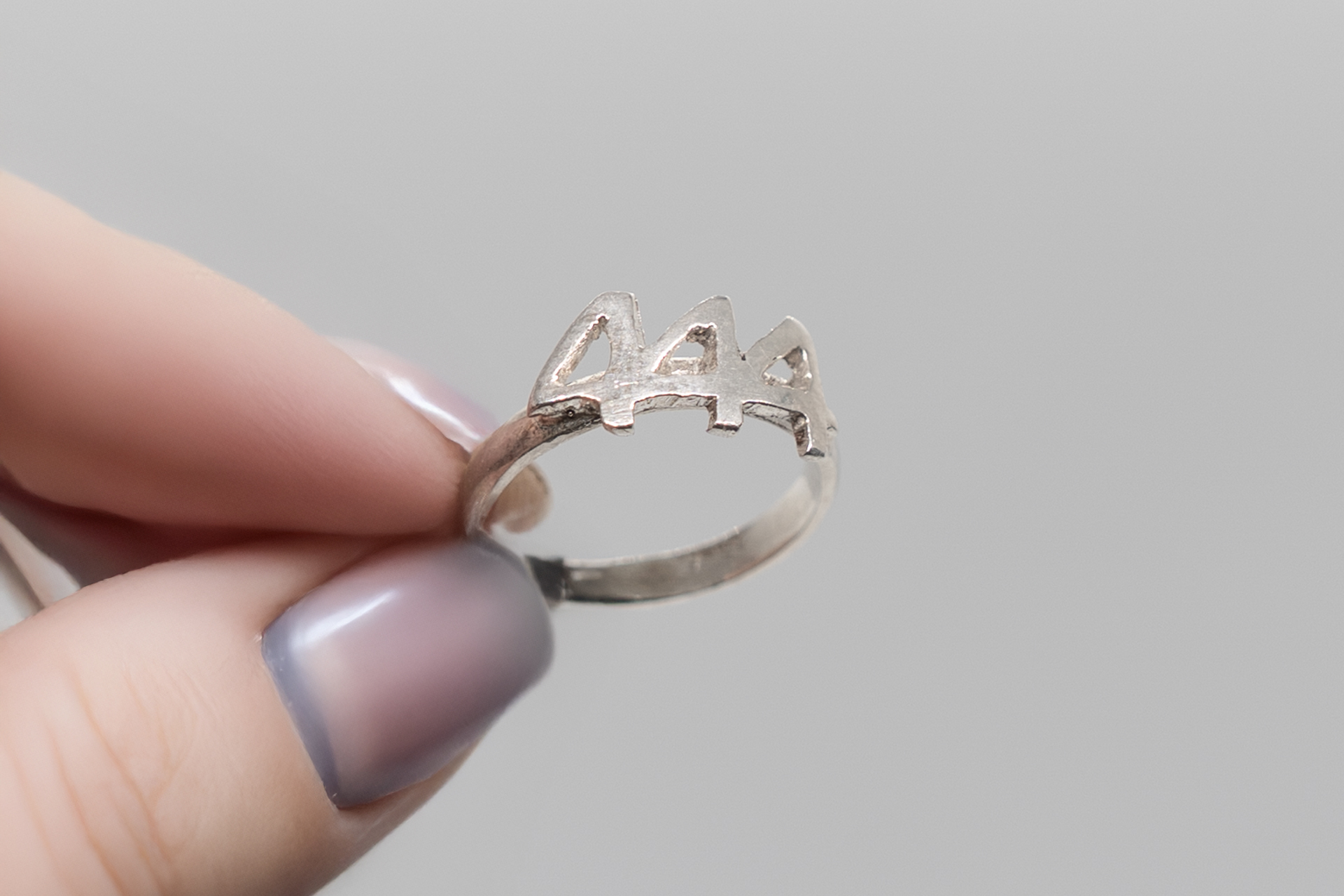 Anillo 444 en plata - Imagen 2