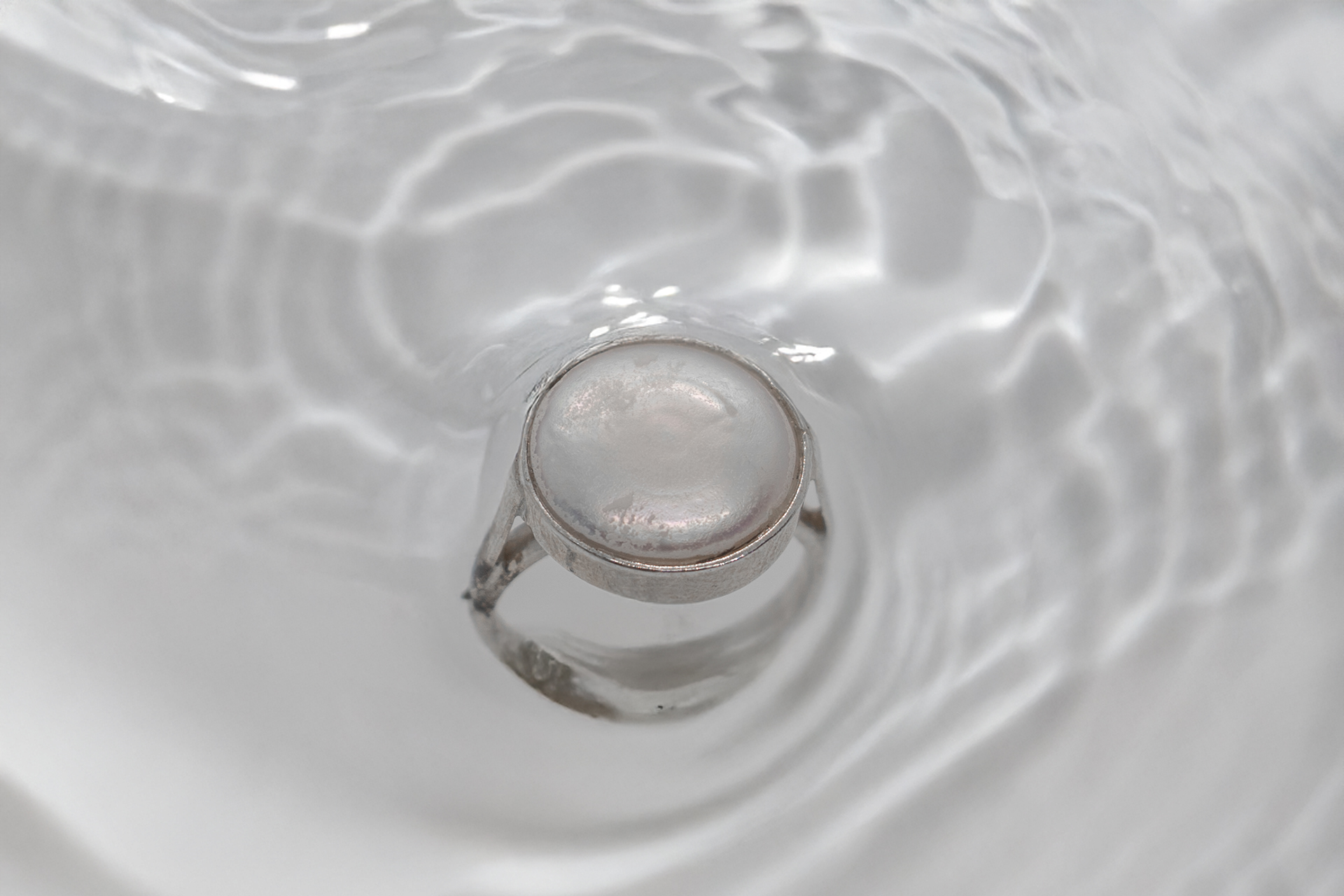 Anillo de perla en plata - Imagen 4