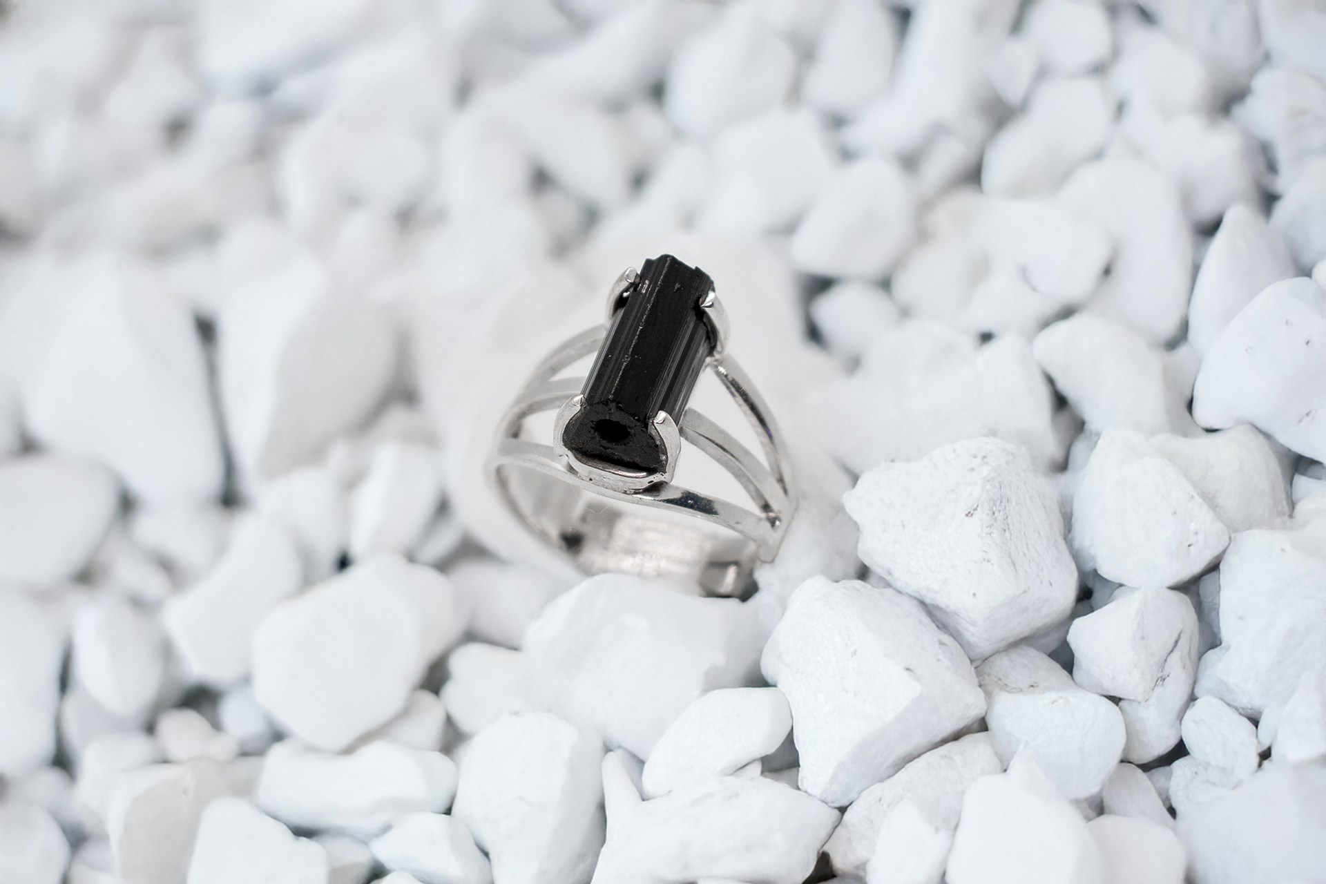 Anillo de Turmalina grande en plata - Imagen 6