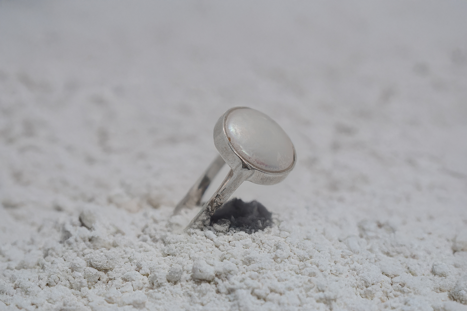 Anillo de perla en plata - Imagen 3