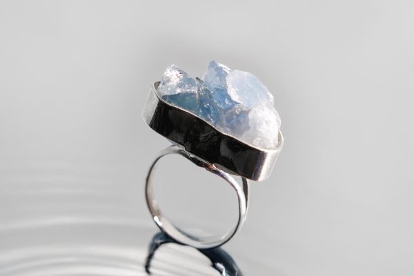 Anillo de Celestita en plata - Imagen 3