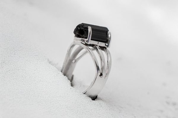 Anillo de Turmalina grande en plata - Imagen 2