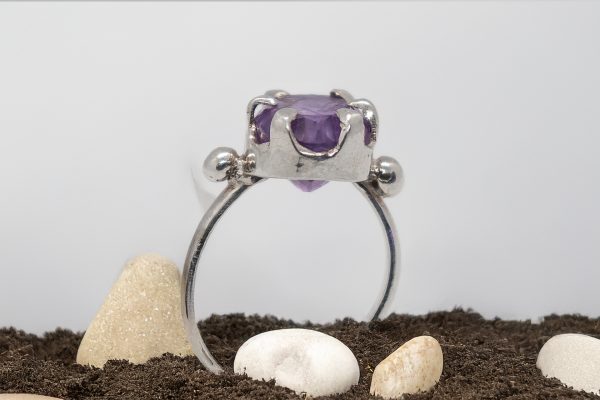Anillo de Amatista en plata - Imagen 3
