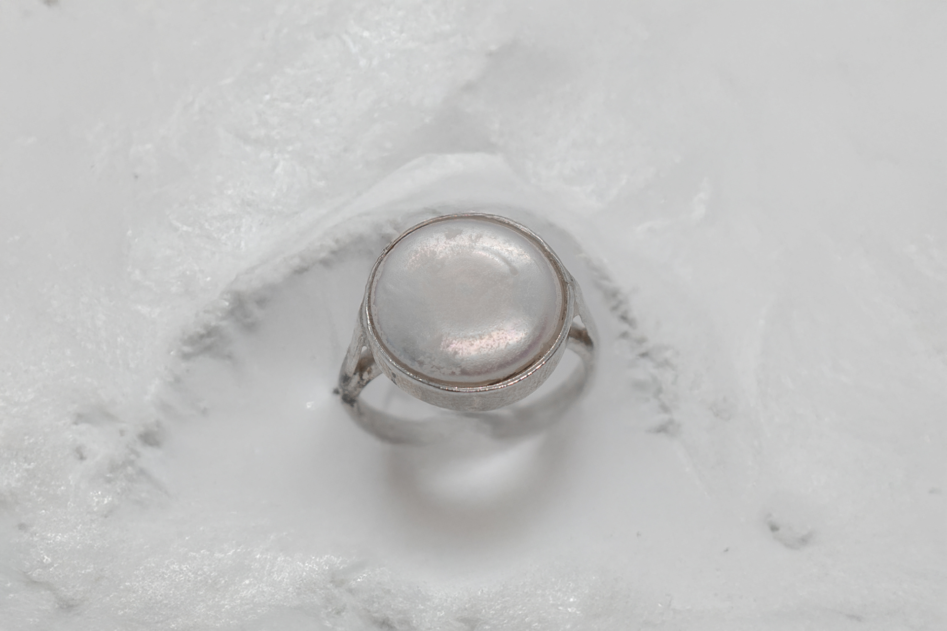Anillo de perla en plata - Imagen 2
