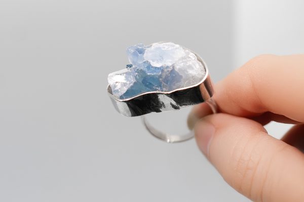 Anillo de Celestita en plata - Imagen 4